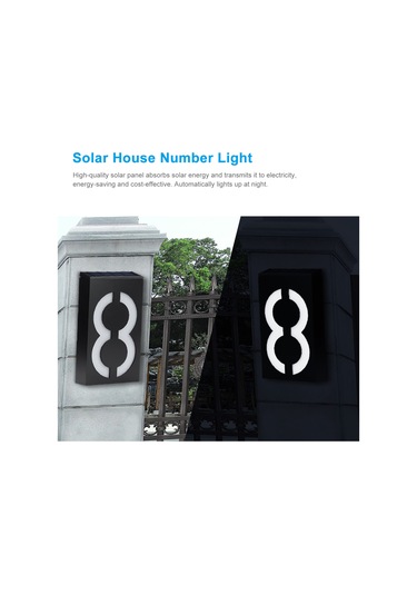 S6012-4 Güneş Ev Numarası Işığı Evler Için Led Aydınlatmalı Diğer