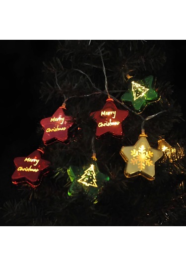 Yılbaşı Pilli Karışık Figürlü Led Işık 3 Mt