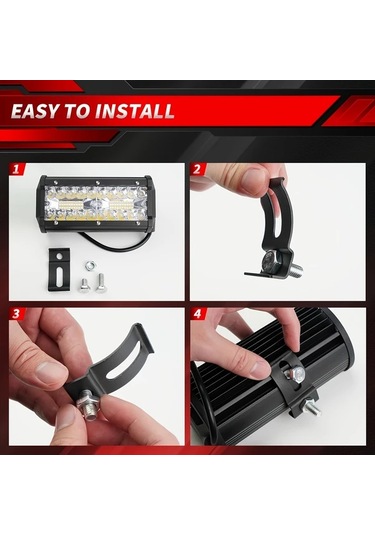 Motion003 280w Led Işık Barı Kombinasyonu 4 Adet 17.78 Cm 28000lm Spot Flood Off-road Araçl