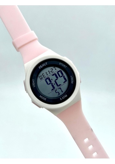 Penly Su Geçirmez Dijital Çocuk Kol Saati 348 Model Pembe +4 Renk Kronometre-alarmlı 5atm