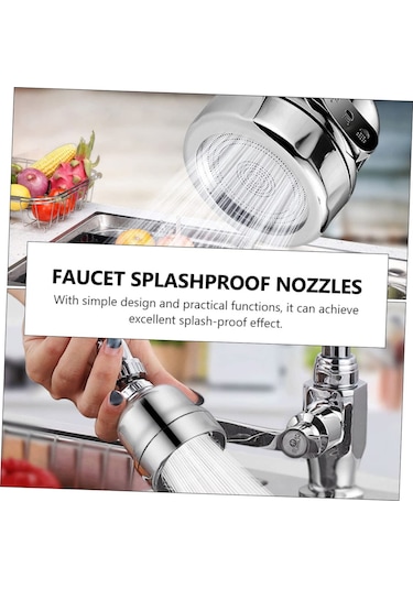 Osaladı 2 Adet Musluk Duş Lavabo Musluğu Püskürtücü Eki Dönen Gümüş