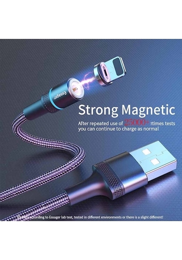 Prestigegoods Essager Mıknatıslı Usb C Kablo, Hızlı Şarj, Mikro Usb, Veri Ve Şarj, Cep Telefonu Kablosu