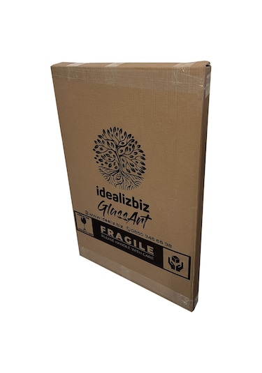 Osmanlı Arması Tuğrası Cam Tablo, Ev Ve Ofis Duvar Dekoru, Hediyelik Büyük Temperli Cam Tablo