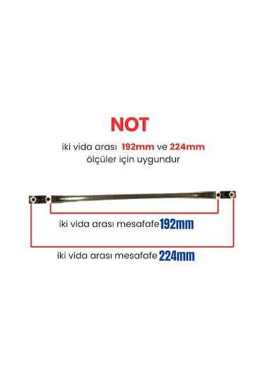 4 Adet Ezgi Krom Metal Mobilya Kulpu 192mm - 224mm Krom