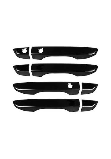 Youtek Honda Civic 10. Nesil 2016-2021 Sağ Sürücü Fc1/fk7/fk8 Akıllı Kapı Kolu Kapağı - Siyah Boyalı Abs Malzeme