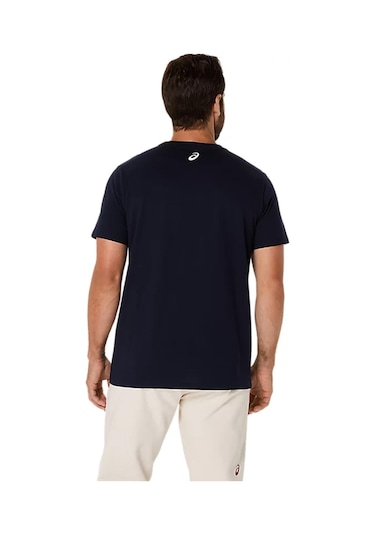Asics Erkek Tişört Chest Logo Ss Tee 2031e659-402 Koyu Lacivert
