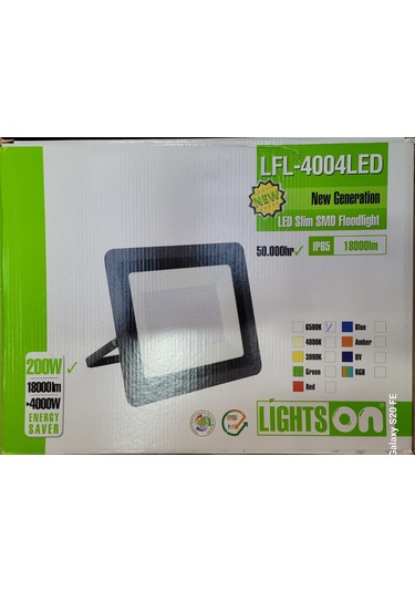 Lightson 200 Watt Parlak Beyaz Işık Led Projektör