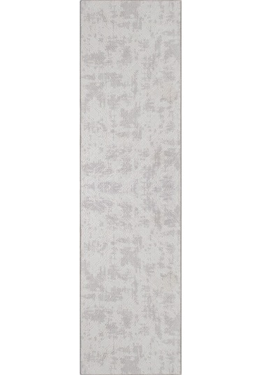Yıkanabilir Kaymaz Tabanlı Violin Embos Kesme Rulo Halı Yolluk Gri