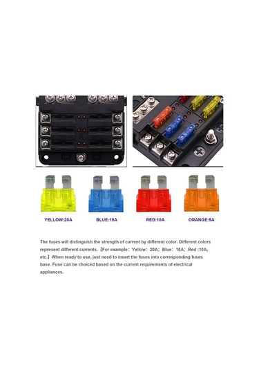 Novahub Siyah 1 Giriş 6 Çıkışlı Sigorta Kutusu - 32v Dc, 30a, Led Gösterge, Kablo Uygun 30