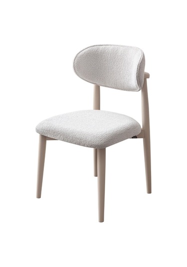 Polo Ahşap Bohem Sandalye Beyaz - Krem