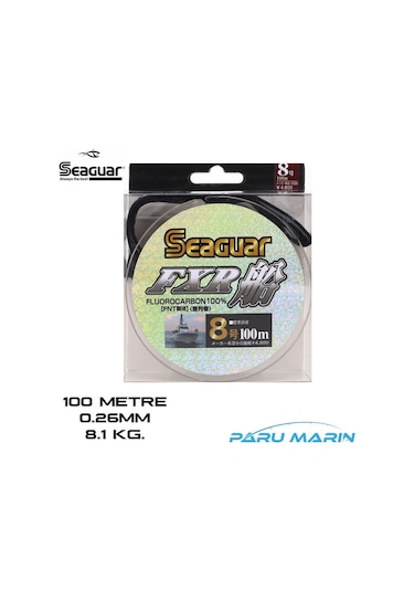 Seaguar Fxr %100 Florokarbon 0.26mm - 8.1kg. 100 Mt. Misina