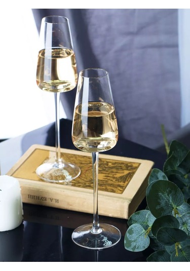 Glass Concept Şarap Ve Şampanya İçin İnce Ayaklı Uzun Kadehler 2 Adet 211606399 Beyaz