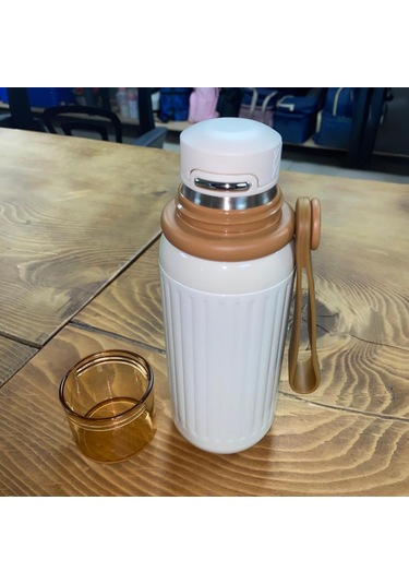 Çift Katmanlı Paslanmaz Çelik Termos 500 Ml Beyaz
