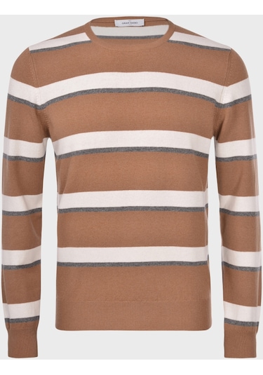 Gran Sasso Erkek Kazak 57167 19670 117 Kahve Kahverengi