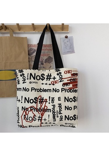 Trendooze Geniş Kapasiteli Kadın Tote Çantası Sevimli Kanvas Modası Ee Diğer