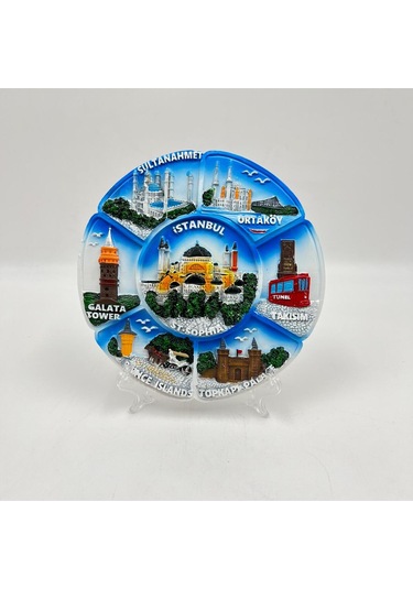 Ayasofya Temalı Kabartmalı Dekoratif Tabak Masa Ve Duvar Dekoru 15 Cm
