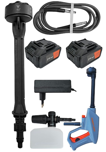 Kraft Hart ZD-035 21V 4AH Çift Akü Katlanabilir Basınçlı Yıkama Makinesi