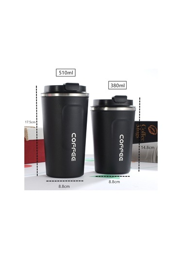 Çift Paslanmaz Çelik 304 Kahve Kupa Araba Termos Kupa Seyahat Termo Kupası 510ml Yeşil