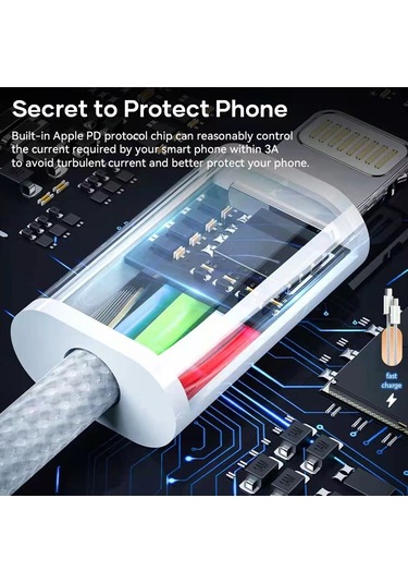 12w Pd Usb-c / Type-c - 8 Pin Veri Kablosu, Kablo Uzunluğu: 1m Yeşil