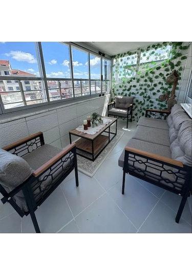 İnci Balkon-bahçe-kafe Çay Seti Koltuk Oturma Takımı-oturma Grubu Çstakımlazer Cappuccino