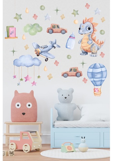 Karışık Temalı Çocuk Odası Sticker Seti