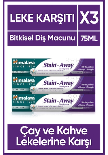 Himalaya Stain Away Leke Karşıtı Diş Macunu 3 x 75 ML