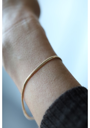 14 Ayar Altın İtalyan Balıksırtı Bileklik 2,5 Mm Blk27119 Sarı Altın