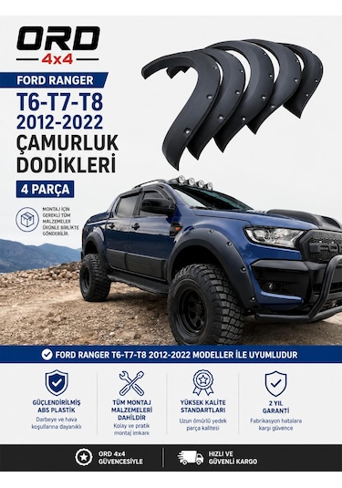 Ord4x4 Ford Ranger T6-t7-t8 2012-2022 Çamurluk Dodikleri