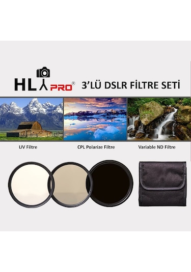Hlypro 52 Mm 3'lü Dslr Filtre Seti
