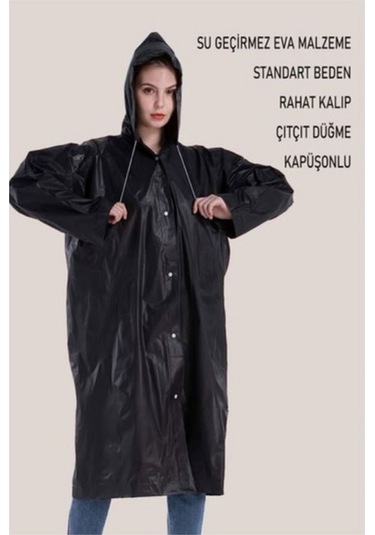 Siyah Yağmurluk Siyah