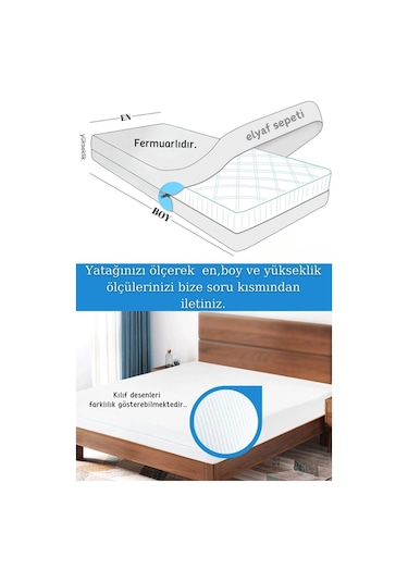 Fermuarlı Beyaz Yumuşak Full Yatak Kılıfı Yatak Pedi Kılıfı Yatak Şiltesi Kılıfı Not:yatak Yükseklik Belirtelim BEYAZ