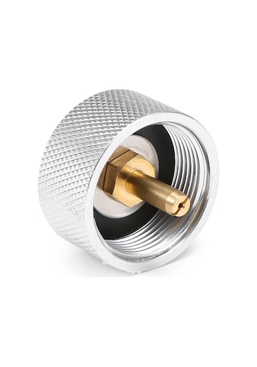 Youmex Kamp Ocağı Bağlantı Adaptörü: Propan Tankı İçin Dayanıklı Alüminyum Ve Bakır Yapı, 30x31mm, 22g Gri