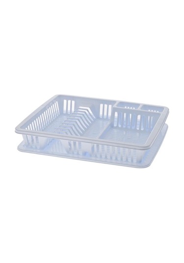 Omnipazar Sy-5514 Plastik Tek Katlı Elite Bulaşık Kurutmalık Tabaklık Beyaz