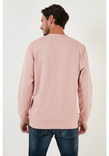 Buratti Pamuklu Bisiklet Yaka Regular Fit Basic Erkek Sweat 5905521 Pudra