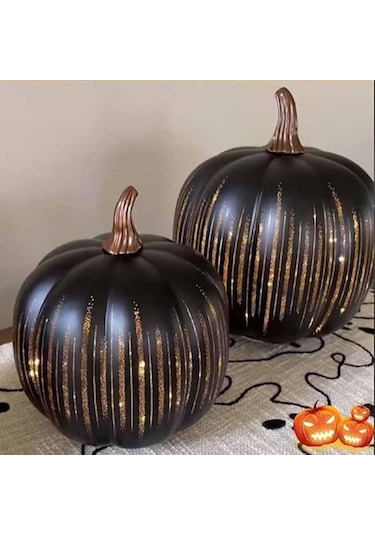 Folinda Turuncu Cam Kürdan Lambası - Zamanlayıcılı, Dahili Pil, Dekoratif Aydınlatma, 17x15x15 Cm 6 7 İnç