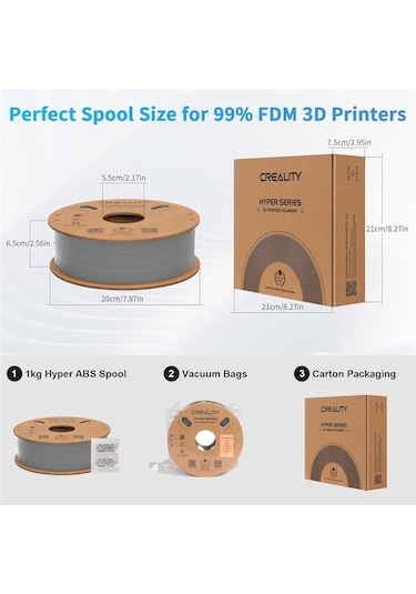 Creality Hyper Abs Gri Filament 1.75mm 1000gr