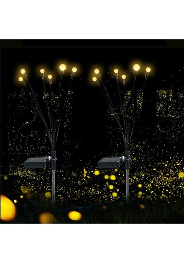 Tongxida Abs+paslanmaz Çelik Sallayan Bahçe Işığı, 6 Kafa, Led Renkli, Otomatik, Güneş Enerjisi, Ip65, Bahçeler İçin