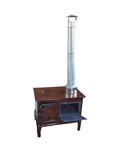 Fırınlı Kamp Sobası Emaye Kuzine Soba