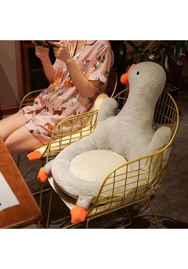 Gri Araba İçin Yüksek Kaliteli Peluş Yastık Yaratıcı Oyuncaklar Büyük Kazlar Sandalye Yastıkları Kaymaz Araba Minderleri