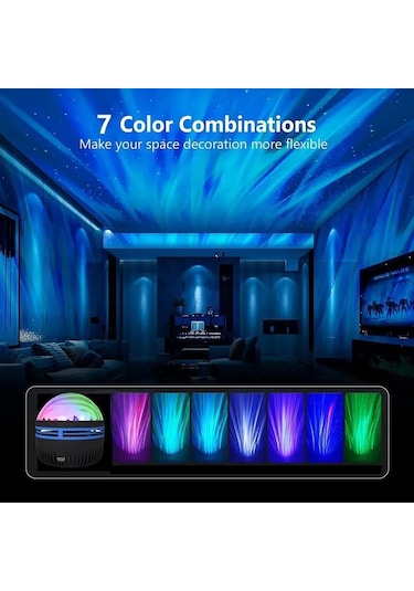 Vkemall Siyah Ve Mavi Led Işık Ampülü - Disco Partisi İçin Renkli Aydınlatma Siyah