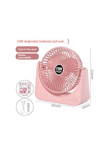 Üç Hızlı Ayarlanabilir, Yüksek Güçlü, Taşınabilir Fan-koyu Yeşil