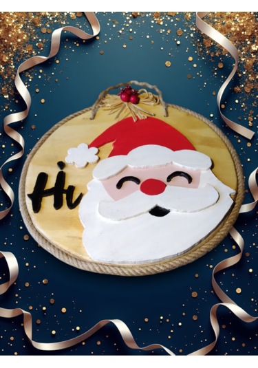 Yılbaşı Süsü El Yapımı Ahşap Kapı Ve Duvar Süsü Yılbaşı Hediyesi