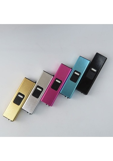 Fortunelane Yeni Pembe Usb Şarjlı Mini Elektronik Çakmak, Rüzgara Dayanıklı Kamp Ve Barbekü Aydınlatma Diğer