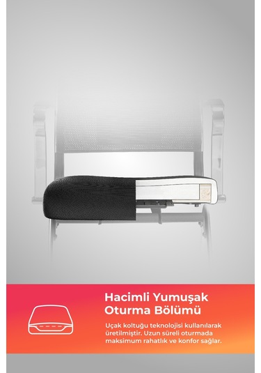 Ergolife Sit Air Toplantı Sandalyesi Tekerlekli, Krom Ayaklı, Fileli, Siyah, Çalışma Koltuğu -572.5f.1.662 Çok Renkli