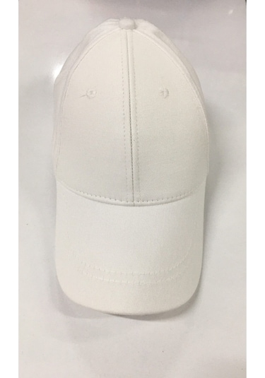 Eleven Markets Unisex Beyaz Düz Şapka (546089616)