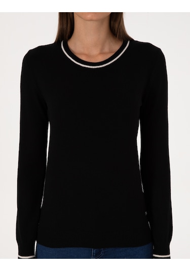 Pierre Cardin Kadın Siyah Kazak /triko 50315910-vr046 Siyah