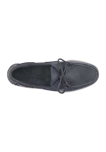 Sebago Docksides Portland Crazy Horse Erkek Deri Ayakkabı Mavi Mavi - Lacivert