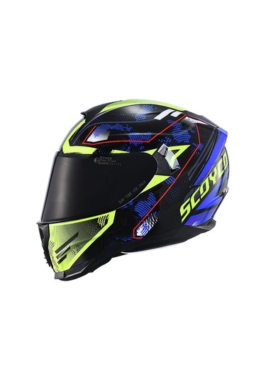 Scoyco Full Face Double Ve Güneş Vizörlü Motosiklet Kaskı