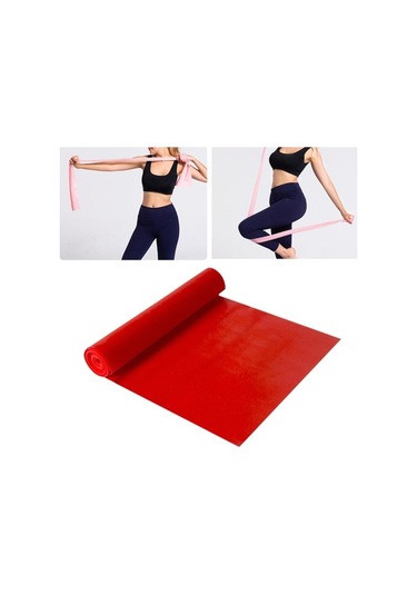 Pazly Kırmızı Kırmızı Jimnastik İçin Homyl Esneme Egzersiz Direnç Dans Bandı Ee Kırmızı