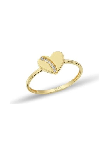 Çgk Çiğdem Gürel Kuyumculuk Kalp Çıtır Altın Yüzük Gold